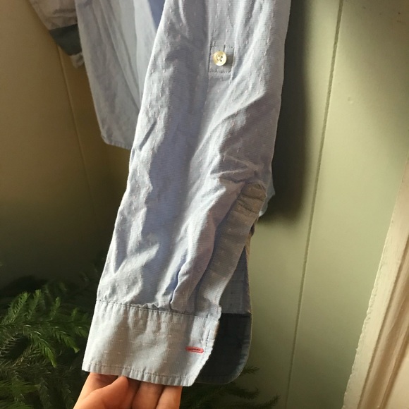 Talbots Textured Ruffle Neck Popover Shirt - Picture 2 of 4